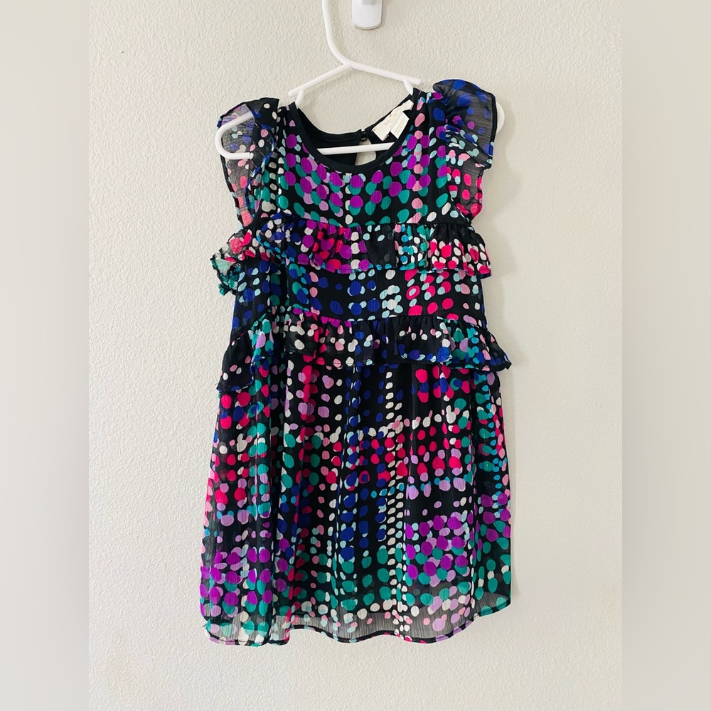 Kate spade girls size 4 Christmas polka dot metallic sparkle dress